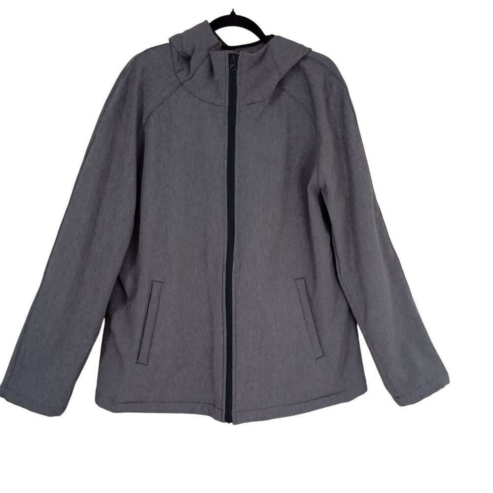 Banana Republic XL Gray Hooded Jacket With Full Zip & Pockets